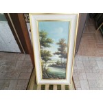 Малка картина масло на фазер Испания, двойна рамка - 3657